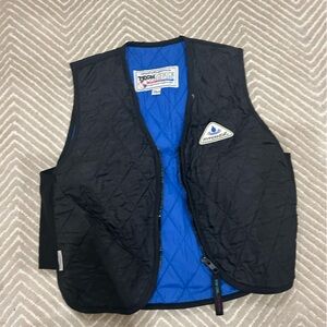 Kids Quilted Black and Blue Vest